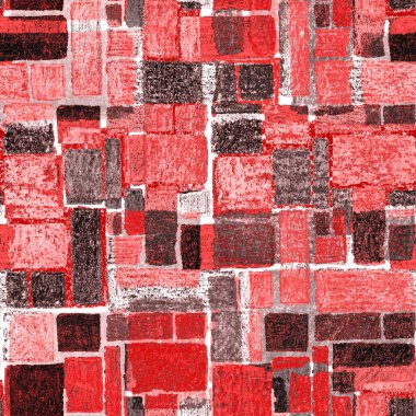 Renkli, soyut geometrik elementlerle yaratıcı, kusursuz desen. El yapımı doku. Grafik olarak soyut bir arkaplan. Çağdaş sanat. Moda modern tarzı.