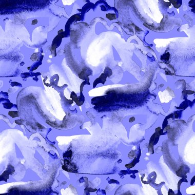 Suluboya, soyut, kusursuz desen. Parlak el yapımı elementlerle yaratıcı doku. Soyut renkli yazdırma.