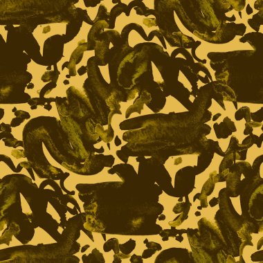 Suluboya, soyut, kusursuz desen. Parlak el yapımı elementlerle yaratıcı doku. Soyut renkli yazdırma.