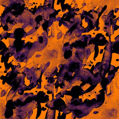 Suluboya, soyut, kusursuz desen. Parlak el yapımı elementlerle yaratıcı doku. Soyut renkli yazdırma.