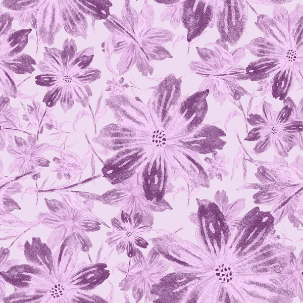 Watercolor Seamless Pattern Flowers Vintage Floral Pattern Flower Seamless Pattern — Stock Photo, Image