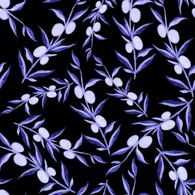 Vintage yapraklı suluboya desenli. Dekoratif tasarım için renkli yaprakları olan güzel bir botanik baskısı. Parlak bahar ya da yaz arkaplanı. Klasik düğün dekoru. Tekstil tasarımı.