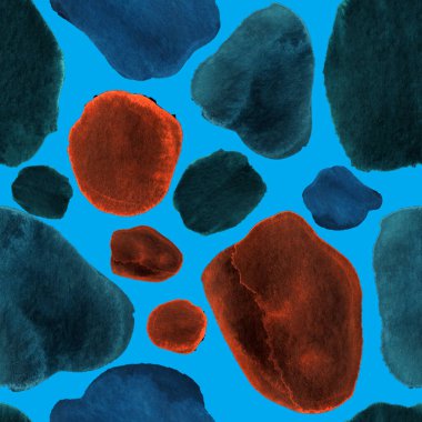 Modern suluboya, soyut desen, her amaç için harika tasarım. Kusursuz desenli, el çizimi lekeli. Suluboya soyut sanat geçmişi. Basit bir tasarım. Modern yaratıcı şablon.