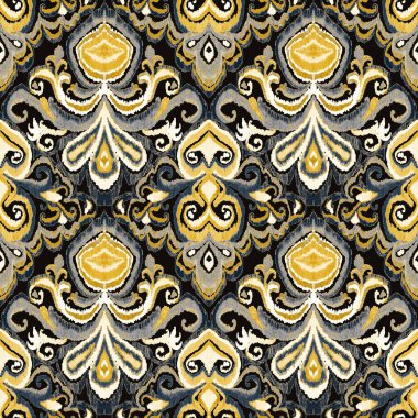 Renkli örgü desenli, klasik tarzda. Zarif bir etnik köken. El çizimi doğu sanatı. Kusursuz geometrik bağ dokusu.