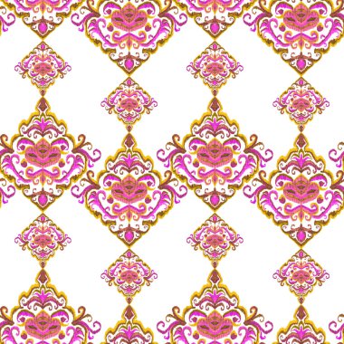 Renkli örgü desenli, klasik tarzda. Zarif bir etnik köken. El çizimi doğu sanatı. Kusursuz geometrik bağ dokusu.