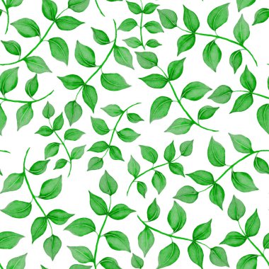 Vintage yapraklı suluboya desenli. Dekoratif tasarım için renkli yaprakları olan güzel bir botanik baskısı. Parlak bahar ya da yaz arkaplanı. Klasik düğün dekoru. Tekstil tasarımı.