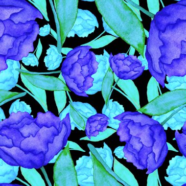  Çiçeklerle suluboya kusursuz desen. Klasik çiçek desenleri. Çiçeksiz desen. Botanik sanatı. Çiçek botanik koleksiyonu. Çiçek seti. Suluboya botanik tasarımı.