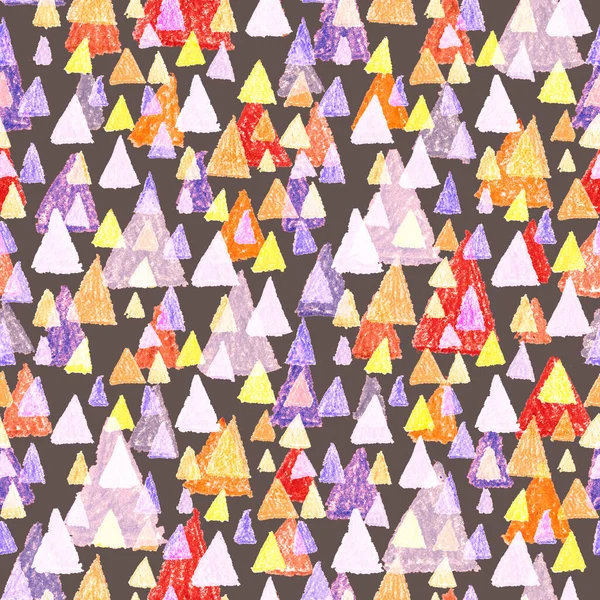 Creative Seamless Pattern Colorful Abstract Geometrical Elements Hand Drawn Texture — Stock Photo, Image