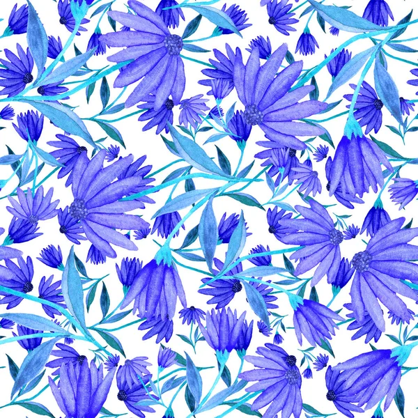 Watercolor Seamless Pattern Flowers Vintage Floral Pattern Flower Seamless Pattern — Stock Photo, Image