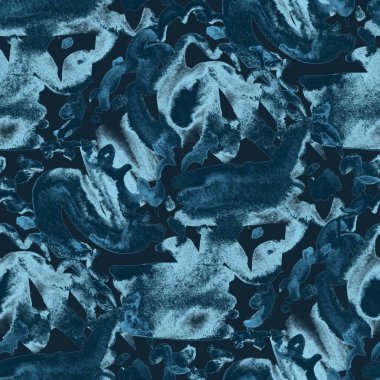  Suluboya, soyut, kusursuz desen. Parlak el yapımı elementlerle yaratıcı doku. Soyut renkli yazdırma.