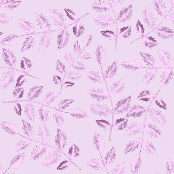 Acuarelă Model Fără Sudură Frunze Epocă Imprimare Botanică Frumoasă Frunziș — Fotografie, imagine de stoc