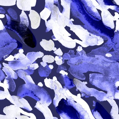 Suluboya, soyut, kusursuz desen. Parlak el yapımı elementlerle yaratıcı doku. Soyut renkli yazdırma.