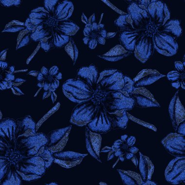 Çiçeklerle suluboya kusursuz desen. Klasik çiçek desenleri. Çiçeksiz desen. Botanik sanatı. Çiçek botanik koleksiyonu. Çiçek seti. Suluboya botanik tasarımı.