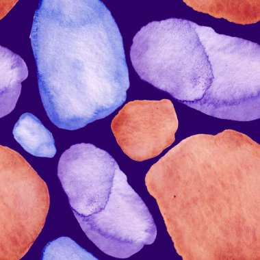 Modern suluboya, soyut desen, her amaç için harika tasarım. Kusursuz desenli, el çizimi lekeli. Suluboya soyut sanat geçmişi. Basit bir tasarım. Modern yaratıcı şablon.