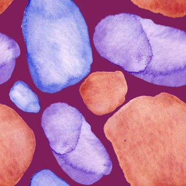 Modern suluboya, soyut desen, her amaç için harika tasarım. Kusursuz desenli, el çizimi lekeli. Suluboya soyut sanat geçmişi. Basit bir tasarım. Modern yaratıcı şablon.