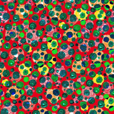 Renkli, soyut geometrik elementlerle yaratıcı, kusursuz desen. El yapımı doku. Grafik olarak soyut bir arkaplan. Çağdaş sanat. Moda modern tarzı.