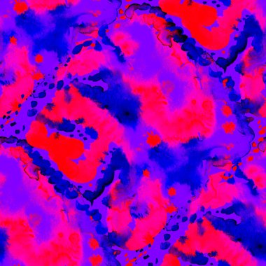 Suluboya, soyut, kusursuz desen. Parlak el yapımı elementlerle yaratıcı doku. Soyut renkli yazdırma.