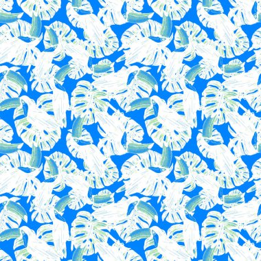 Tukanla dikişsiz suluboya desen. Tropik kuşlu ve yapraklı egzotik botanik orman duvar kağıdı. Parlak yaz şablonu geçmişi.