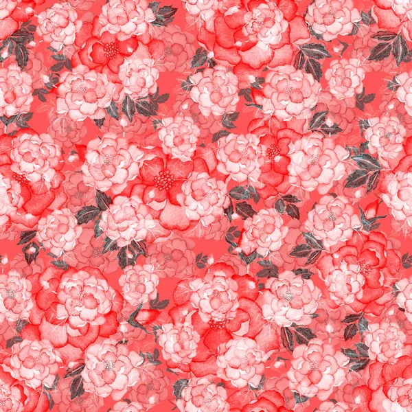 Watercolor Seamless Pattern Flowers Vintage Floral Pattern Flower Seamless Pattern — Stock Photo, Image