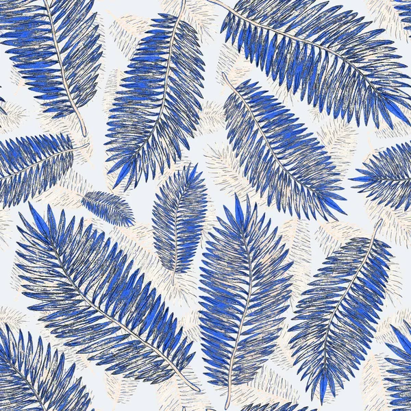 Tropikal yapraklarla suluboya kusursuz desen. Elle çizilmiş egzotik bitkilerle çok güzel bir iz. Mayo botanik tasarımı.