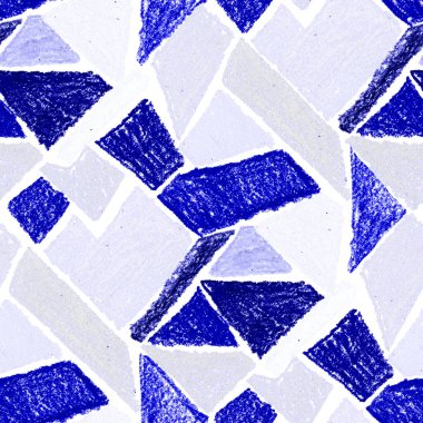 Renkli, soyut geometrik elementlerle yaratıcı, kusursuz desen. El yapımı doku. Grafik olarak soyut bir arkaplan. Çağdaş sanat. Moda modern tarzı.