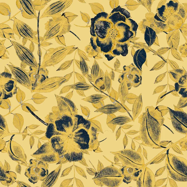 Watercolor Seamless Pattern Flowers Vintage Floral Pattern Flower Seamless Pattern — Stock Photo, Image