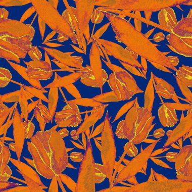 Çiçeklerle suluboya kusursuz desen. Klasik çiçek desenleri. Çiçeksiz desen. Botanik sanatı. Çiçek botanik koleksiyonu. Çiçek seti. Suluboya botanik tasarımı.