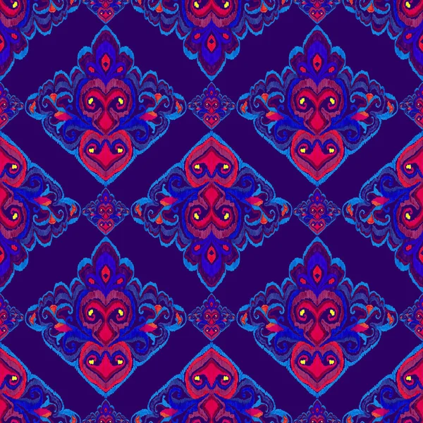 Patrón Ikat Colorido Estilo Vintage Fondo Étnico Elegante Arte Oriental — Foto de Stock