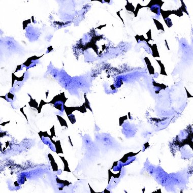 Suluboya, soyut, kusursuz desen. Parlak el yapımı elementlerle yaratıcı doku. Soyut renkli yazdırma.