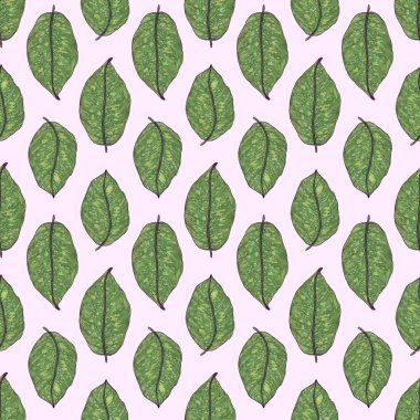 Tropikal yapraklarla suluboya kusursuz desen. Elle çizilmiş egzotik bitkilerle çok güzel bir iz. Mayo botanik tasarımı.