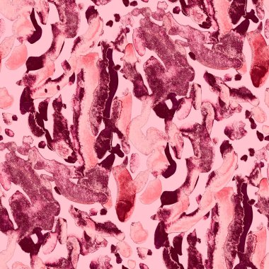 Suluboya, soyut, kusursuz desen. Parlak el yapımı elementlerle yaratıcı doku. Soyut renkli yazdırma.