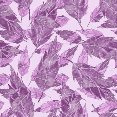 Vintage yapraklı suluboya desenli. Dekoratif tasarım için renkli yaprakları olan güzel bir botanik baskısı. Parlak bahar ya da yaz arkaplanı. Klasik düğün dekoru. Tekstil tasarımı.