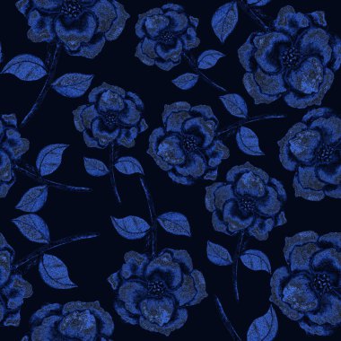 Çiçeklerle suluboya kusursuz desen. Klasik çiçek desenleri. Çiçeksiz desen. Botanik sanatı. Çiçek botanik koleksiyonu. Çiçek seti. Suluboya botanik tasarımı.