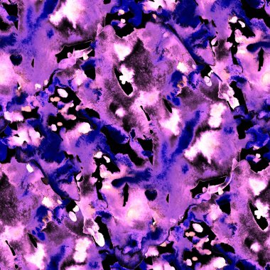 Suluboya, soyut, kusursuz desen. Parlak el yapımı elementlerle yaratıcı doku. Soyut renkli yazdırma.