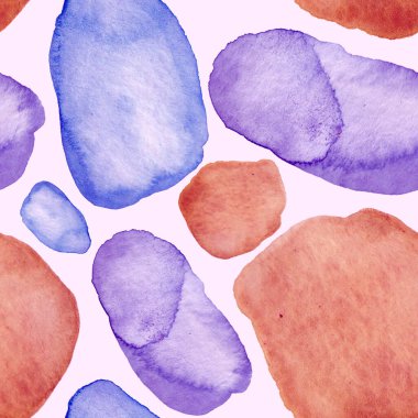 Modern suluboya, soyut desen, her amaç için harika tasarım. Kusursuz desenli, el çizimi lekeli. Suluboya soyut sanat geçmişi. Basit bir tasarım. Modern yaratıcı şablon.