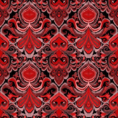 Renkli örgü desenli, klasik tarzda. Zarif bir etnik köken. El çizimi doğu sanatı. Kusursuz geometrik bağ dokusu.