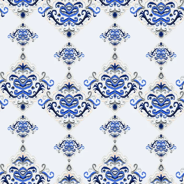 Patrón Ikat Colorido Estilo Vintage Fondo Étnico Elegante Arte Oriental —  Fotos de Stock