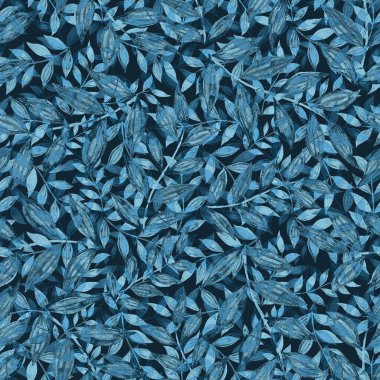 Vintage yapraklı suluboya desenli. Dekoratif tasarım için renkli yaprakları olan güzel bir botanik baskısı. Parlak bahar ya da yaz arkaplanı. Klasik düğün dekoru. Tekstil tasarımı.