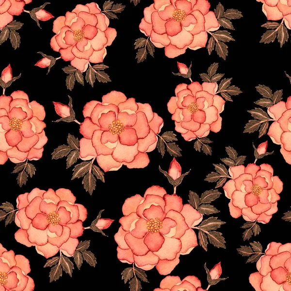 Watercolor Seamless Pattern Flowers Vintage Floral Pattern Flower Seamless Pattern — Stock Photo, Image