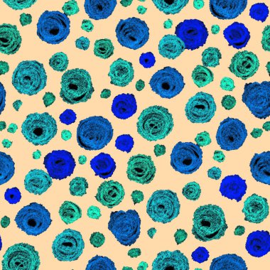 Renkli, soyut geometrik elementlerle yaratıcı, kusursuz desen. El yapımı doku. Grafik olarak soyut bir arkaplan. Çağdaş sanat. Moda modern tarzı.