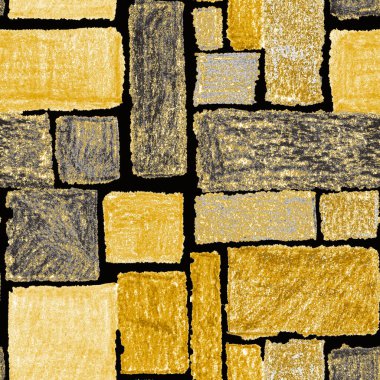 Renkli, soyut geometrik elementlerle yaratıcı, kusursuz desen. El yapımı doku. Grafik olarak soyut bir arkaplan. Çağdaş sanat. Moda modern tarzı.
