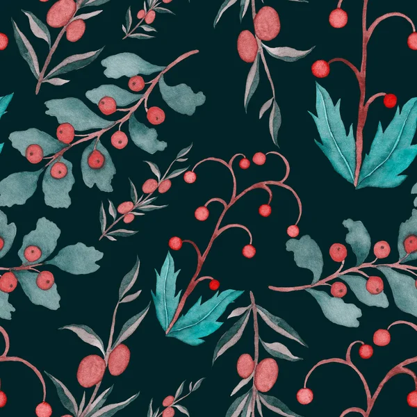 Vintage yapraklı suluboya desenli. Dekoratif tasarım için renkli yaprakları olan güzel bir botanik baskısı. Parlak bahar ya da yaz arkaplanı. Klasik düğün dekoru. Tekstil tasarımı.