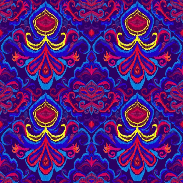 Patrón Ikat Colorido Estilo Vintage Fondo Étnico Elegante Arte Oriental — Foto de Stock