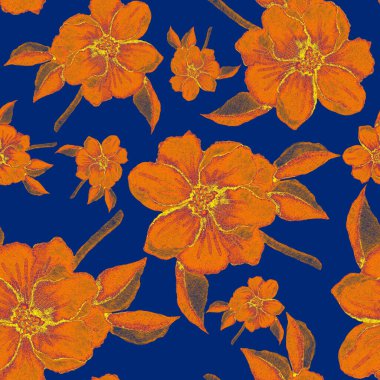 Çiçeklerle suluboya kusursuz desen. Klasik çiçek desenleri. Çiçeksiz desen. Botanik sanatı. Çiçek botanik koleksiyonu. Çiçek seti. Suluboya botanik tasarımı.