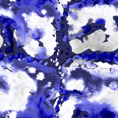 Suluboya, soyut, kusursuz desen. Parlak el yapımı elementlerle yaratıcı doku. Soyut renkli yazdırma.