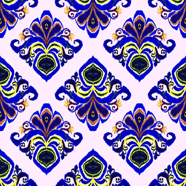 Patrón Ikat Colorido Estilo Vintage Fondo Étnico Elegante Arte Oriental —  Fotos de Stock