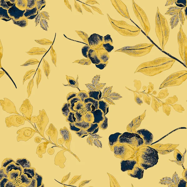 Watercolor Seamless Pattern Flowers Vintage Floral Pattern Flower Seamless Pattern — Stock Photo, Image