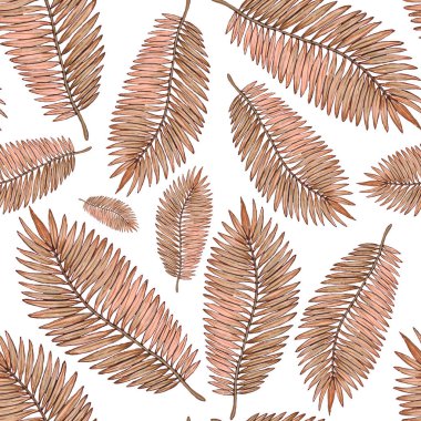 Tropikal yapraklarla suluboya kusursuz desen. Elle çizilmiş egzotik bitkilerle çok güzel bir iz. Mayo botanik tasarımı.