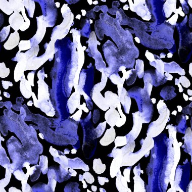 Suluboya, soyut, kusursuz desen. Parlak el yapımı elementlerle yaratıcı doku. Soyut renkli yazdırma.