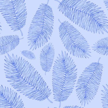 Tropikal yapraklarla suluboya kusursuz desen. Elle çizilmiş egzotik bitkilerle çok güzel bir iz. Mayo botanik tasarımı.